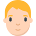 Persona con capelli biondi Emoji Mozilla
