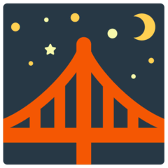 🌉 Ночной мост Эмодзи в браузере Mozilla