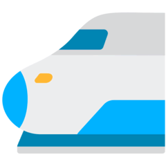 Treno ad alta velocità a punta di proiettile Emoji Mozilla