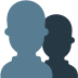 👥 Silhouette von zwei Personen Emoji auf Mozilla