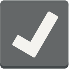 ☑️ Quadradinho com visto Emoji nos Mozilla