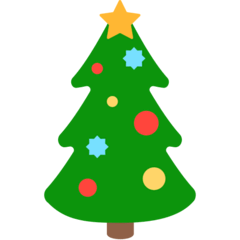 Новогодняя елка Эмодзи в браузере Mozilla