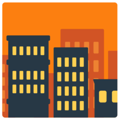 Cityscape at Dusk Emoji in Mozilla Browser