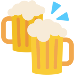 Jarras de cerveza brindando Emoji Mozilla