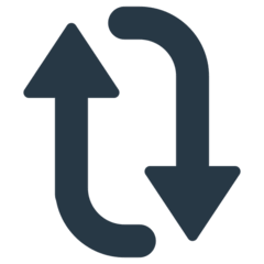 Setas verticais no sentido horário Emoji Mozilla