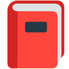 Libro de texto rojo Emoji Mozilla