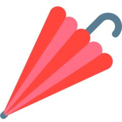 Сложенный зонтик Эмодзи в браузере Mozilla