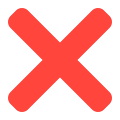 ❌ Segno X Emoji su Mozilla