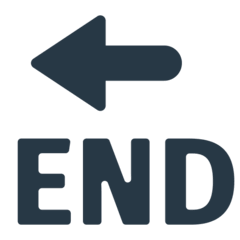 🔚 Freccia nera rivolta verso sinistra con testo END Emoji su Mozilla
