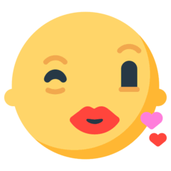 Лицо, посылающее воздушный поцелуй Эмодзи в браузере Mozilla