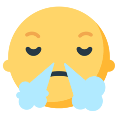 Cara de enfado resoplando Emoji Mozilla