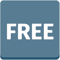 Sinal com a palavra "FREE" Emoji Mozilla