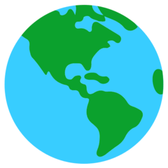 Globo terrestre con il continente americano Emoji Mozilla