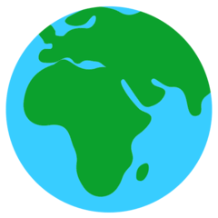 Globo terráqueo mostrando Europa y África Emoji Mozilla