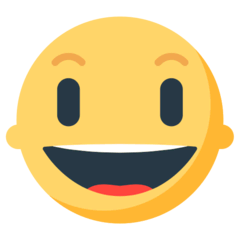Cara com sorriso, com a boca aberta Emoji Mozilla