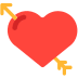 Сердце, пронзенное стрелой on Mozilla