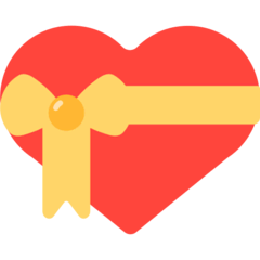Coração com laço Emoji Mozilla