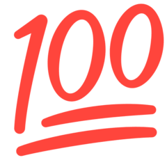 Hundred Points Emoji in Mozilla Browser