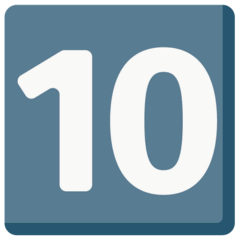 숫자 10 키캡 on Mozilla