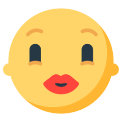 Cara dando un beso Emoji Mozilla