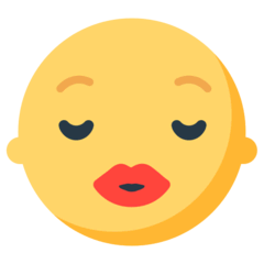 Kissing Face With Closed Eyes Emoji in Mozilla Browser