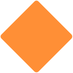 Losango cor de laranja grande Emoji Mozilla