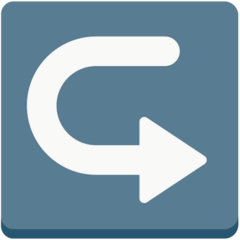 Left Arrow Curving Right Emoji in Mozilla Browser