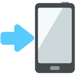 Телефон со стрелкой Эмодзи в браузере Mozilla