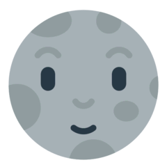 Luna nuova con volto Emoji Mozilla