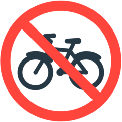 Prohibido el paso de bicicletas Emoji Mozilla
