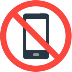 Prohibido el uso de teléfonos móviles Emoji Mozilla