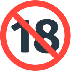 Simbolo di divieto ai minorenni Emoji Mozilla
