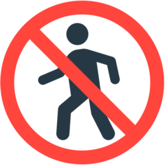 Proibido a peões Emoji Mozilla
