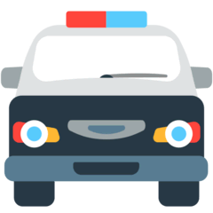 Coche de policía acercándose Emoji Mozilla