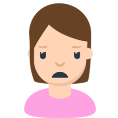 Person mit gerunzelter Stirn Emoji Mozilla