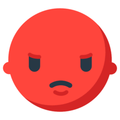 Rotes verärgertes Gesicht Emoji Mozilla