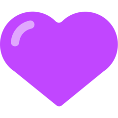 Лиловое сердце Эмодзи в браузере Mozilla