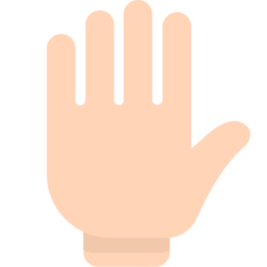 Mão levantada Emoji Mozilla