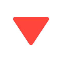 🔻 Красный треугольник, направленный вниз Эмодзи в браузере Mozilla