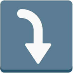 Right Arrow Curving Down Emoji in Mozilla Browser