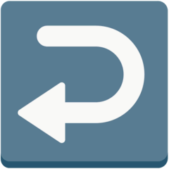Right Arrow Curving Left Emoji in Mozilla Browser