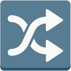 Símbolo de pistas aleatorias Emoji Mozilla