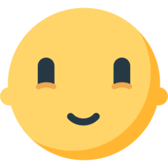 Слегка улыбающееся лицо Эмодзи в браузере Mozilla
