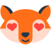 Tête de chat souriant aux yeux en forme de cœur Émoji Mozilla