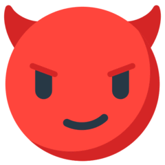 Smiling Face With Horns Emoji in Mozilla Browser
