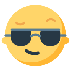 Visage souriant avec des lunettes de soleil Émoji Mozilla