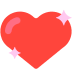 Corazón brillante Emoji Mozilla