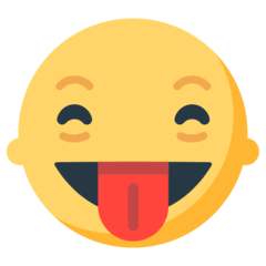 Gesicht mit herausgestreckter Zunge und geschlossenen Augen Emoji Mozilla