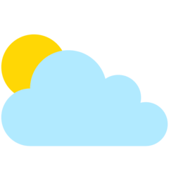 ⛅ Sol detrás de una nube Emoji en Mozilla