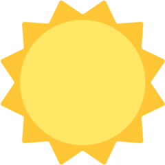 Солнце Эмодзи в браузере Mozilla